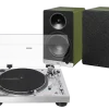 Audio-Technica AT-LP120X-USB (srebrny) + ConneX DCB61 (oliwkowy)
