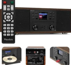 Audizio Avola CD/BT/DAB+/WIFI brązowy one size