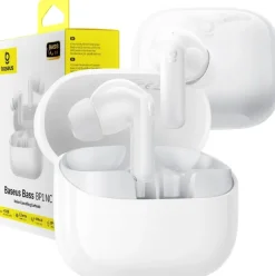 Baseus Bass BP1 NC Doknałowe Bluetooth 6.0 Biały A0010705