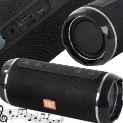 Głośnik bezprzewodowy bluetooth boombox przenośny usb radio fm aux