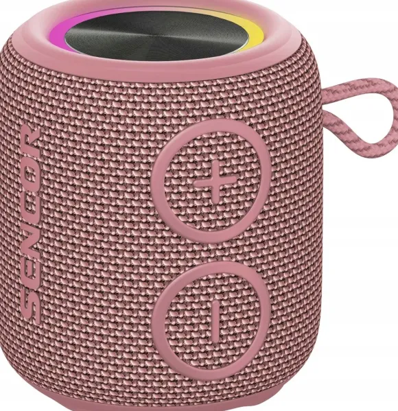 GŁOŚNIK BEZPRZEWODOWY BLUETOOTH SENCOR SIRIUS ROSE LED 5 W TWS WODOODPRONY