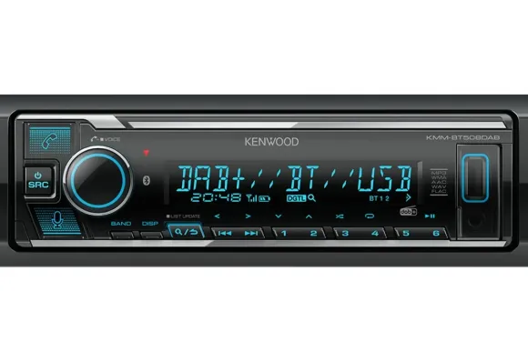 Kenwood Electronics KMM-BT508DAB radio samochodowe Czarny 200 W Bluetooth
