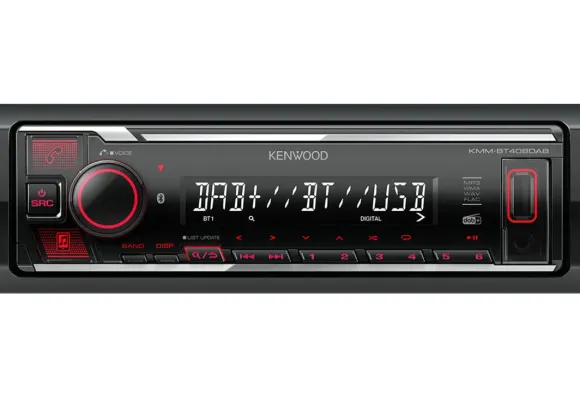 Kenwood Electronics KMM-BT408DAB radio samochodowe Czarny 88 W Bluetooth