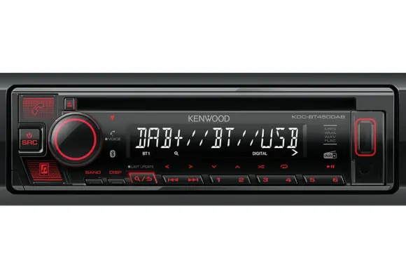 Kenwood KDC-BT450DAB radio samochodowe Czarny 50 W Bluetooth