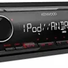 Kenwood KMM-205 radio samochodowe USB z RDS (tuner o wysokiej wydajności, MP3, WMA, FLAC, wejście AUX, Android Control, Bass Boost, 4 x 50 W, czerwony) czarne