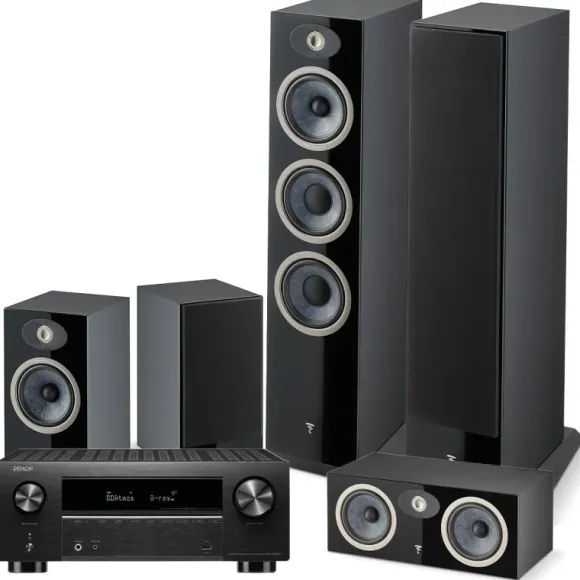 Kino domowe Kino domowe: Denon AVR-X2800H + Focal THEVA N2/N1/CENTER, Kolor: Light Wood