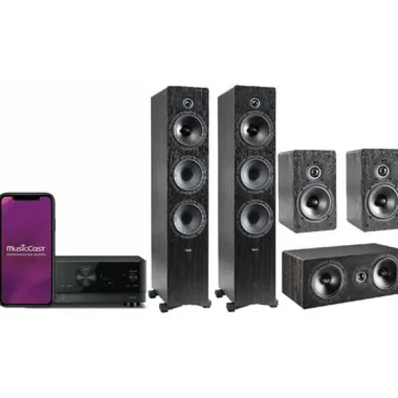 Kino domowe Kino domowe YAMAHA RX-V4A + INDIANA LINE Tesi 661 + 761 + 241 Czarny