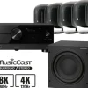 Kino domowe Yamaha RX-A2A + 5 x M-1 + ASW 610 Czarny