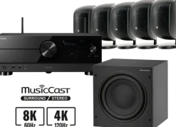 Kino domowe Yamaha RX-A2A + 5 x M-1 + ASW 610 Czarny