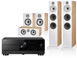 Kino domowe Yamaha RX-A2A (czarny) + 603 S3 (dąb) + 607 S3 (dąb) + HTM6 S3 (dąb)