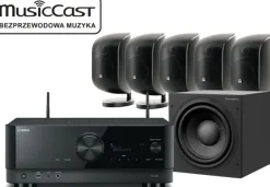 Kino domowe Yamaha RX-V6A + 5 x M-1 + ASW 610 czarny