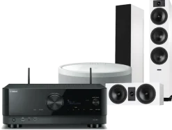 Kino domowe Yamaha RX-V6A (czarny) + Tesi 6 + 7 + MusicCast 50 (biały)