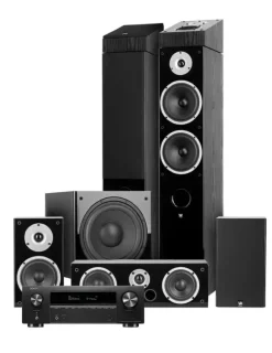 Kino domowe Denon AVR-X1800H + Wilson Raptor 7/1/X/Vocal/SUB-10 — Kino domowe 7.1 z Dolby Atmos i HEOS, Czarny