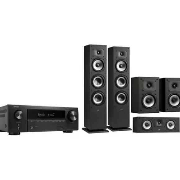 Kino domowe DENON AVR-X1800 + Polk Audio Monitor XT60 + XT15 + XT30C Czarny
