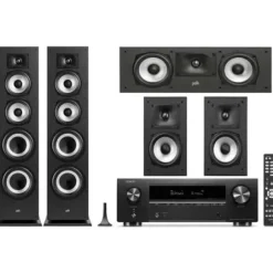 Kino domowe DENON AVR-X1800 + POLK AUDIO Monitor XT7'0 + XT15 + XT30C Czarny