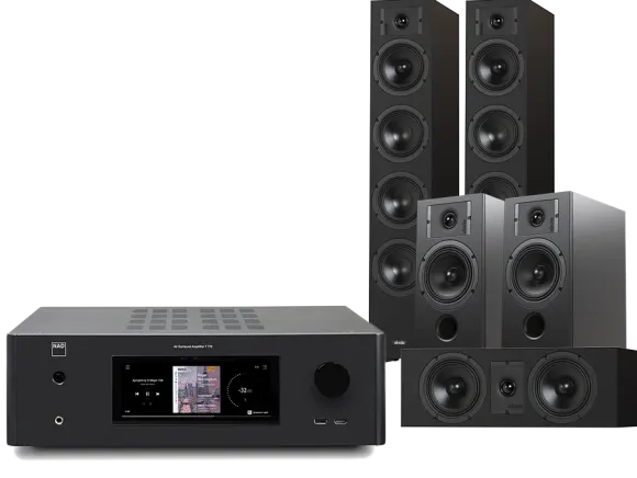 Kino domowe NAD T 778 (czarny) + Diva 6 + 3 + 7 (czarny)