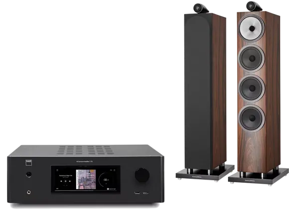 Kino domowe NAD T 778 (czarny) + 702 S3 (mokka)