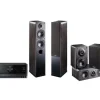 Kino domowe Yamaha MusicCast RX-V4A (czarny), Indiana Line Nota 5.0 - 550 X/740 X/240 X (czarny dąb)