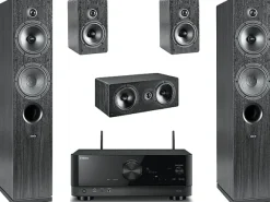 Kino domowe YAMAHA MusicCast RX-V4A + Indiana Line Tesi 561/241/761 Czarny