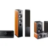 Kino domowe Yamaha MusicCast RX-V4A (czarny), Indiana Line Nota 5.0 - 550 X/740 X/240 X (orzech)