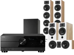Kino domowe Yamaha RX-A2A (czarny) + Diva 6 + 3 + 7 (dąb) + Basso 880