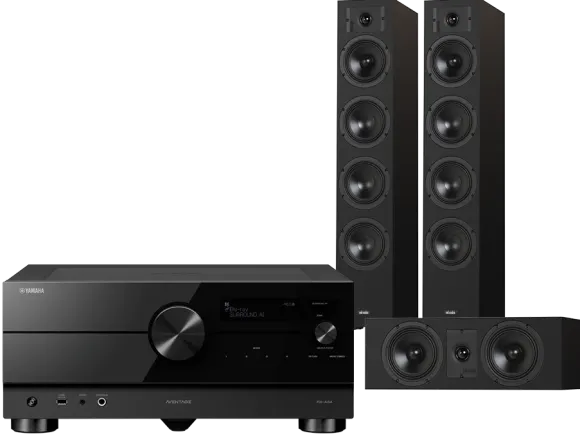 Kino domowe Yamaha RX-A6A (czarny) + Diva 6 + 7 (czarny)