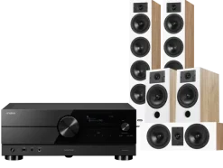 Kino domowe Yamaha RX-A2A (czarny) + Diva 6 + 3 + 7 (dąb)