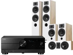 Kino domowe Yamaha RX-A2A (czarny) + Diva 5 (dąb) + Diva 3 (dąb) + Diva 7 (dąb)