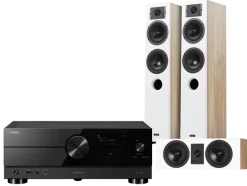 Kino domowe Yamaha RX-A2A (czarny) + Diva 5 (dąb) + Diva 7 (dąb)