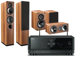 Kino domowe Yamaha RX-V6A (czarny) + Tesi 561 (orzech) + Tesi 241 (orzech) + Tesi 761 (orzech)