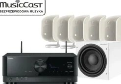 Kino domowe Yamaha RX-V6A + 5 x M-1 + ASW 610 biały