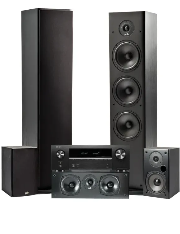 Kino domowe Zestaw kina domowego: Denon AVR-X580BT + Polk Audio T50/T15/T30