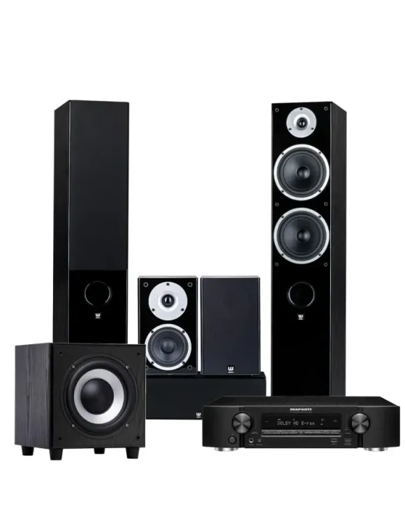 Kino domowe Zestaw kina domowego Marantz NR1510 + Wilson RAPTOR 5/M/VOCAL/SUB-9 — 5.1 z HDMI 4K i HEOS, Zawartość zestawu: 9625-defaultCombination