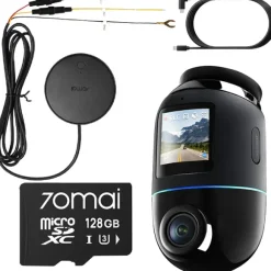 70mai 4K Omni X800 Czarna + karta 70mai microSD 128GB + UP04