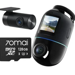 70mai 4K Omni X800 set Czarna + karta 70mai microSD 128GB