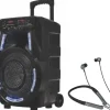 Manta SPK5033 40W Bluetooth Radio FM Mikrofon Karaoke Czarny + Słuchawki MNH02