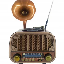 Martech Radio Kuchenne Retro 3 pasma FM/AM/SW USB/TF Bluetooth Aku18650 1200mAh