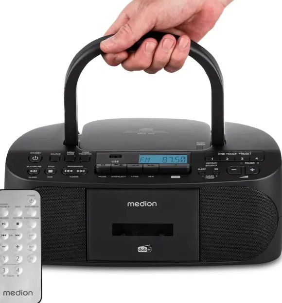 MEDION® LIFE® DRX-1 Plus Boombox czarny