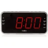 NEDIS Nedis CLAR004BK cyfrowy budzik radiowy | LED 1,8 cala | UKW | 20 wstępnie ustawionych stacji radiowych | powtarzanie budzenia