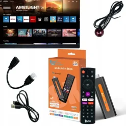 PEK-LINE Odtwarzacz Multimedialny Przystawka Android 14 Smart 8K TV HDMI USB Wi-Fi