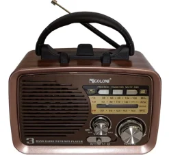 Radio Kuchenne Fm Z Rączką Przenośne Sieciowe Kol.2 Miedziany Środkowy