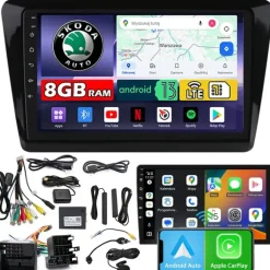 RADIO SAMOCHODOWE NCS ZQ9 SKODA RAPID 2012-2020 ANDROID 8GB LTE