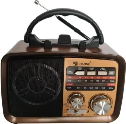 Radio Vintage Prl Fm Akumulatorowe Z Bluetooth Usb Icf-F21  Kol.3 Brązowy Dolny