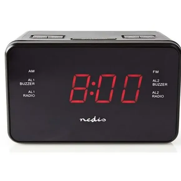 Radiobudzik NEDIS CLAR002BK Czarny