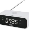 Radiobudzik z ładowarką bezprzewodową Adler AD 1192W Bluetooth AUX - biały