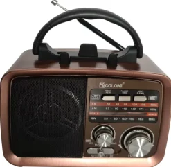 Radio Vintage Prl Fm Akumulatorowe Z Bluetooth Usb Kol.1 Miedziany Środkowy