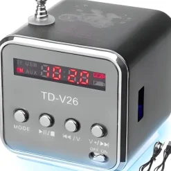 Retoo Głośnik Bezprzewodowy Przenośny Mini Radio Fm Led