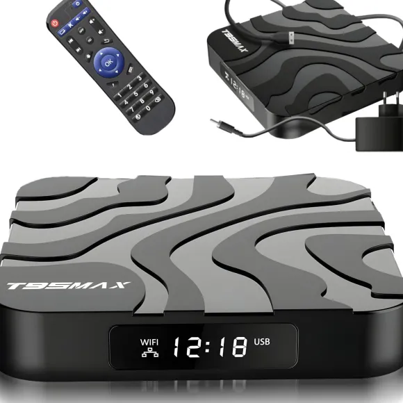 Retoo Przystawka odtwarzacz multimedialny do telewizora Smart TV BOX 6 K Wi-Fi PILOT