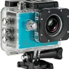 SJCAM niemiecki Version wodoodporna Sport Action Camera (5,08 cm (2 cali), rozdzielczości 4 K/2 K, WiFi, 30 m, 14 MP, Gyro Anti-Shake, stabilizacji obrazu 16 akcesoriów), niebieski SJ5000X-Elite