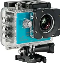 SJCAM niemiecki Version wodoodporna Sport Action Camera (5,08 cm (2 cali), rozdzielczości 4 K/2 K, WiFi, 30 m, 14 MP, Gyro Anti-Shake, stabilizacji obrazu 16 akcesoriów), niebieski SJ5000X-Elite